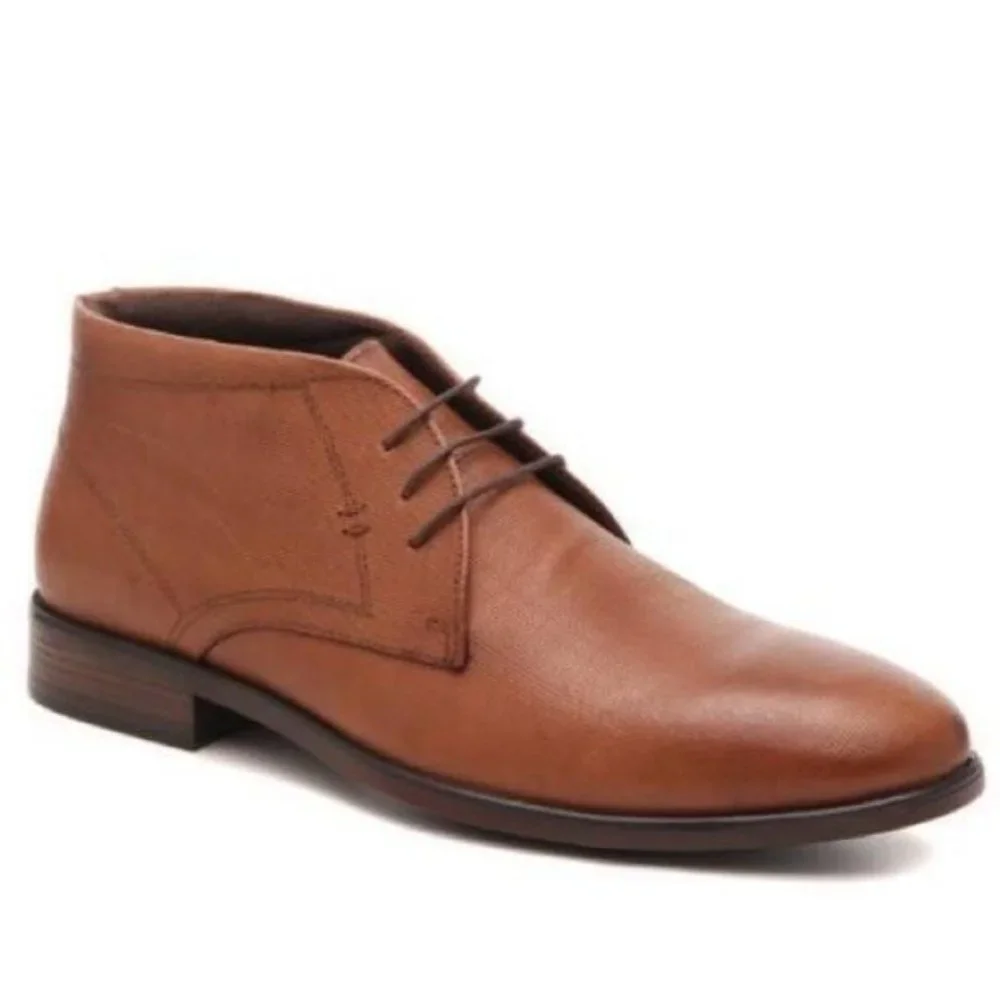 Aiden & Mason Chukka Boots Lace-Up Leather Brown Tan Men's Size 10 New in Box